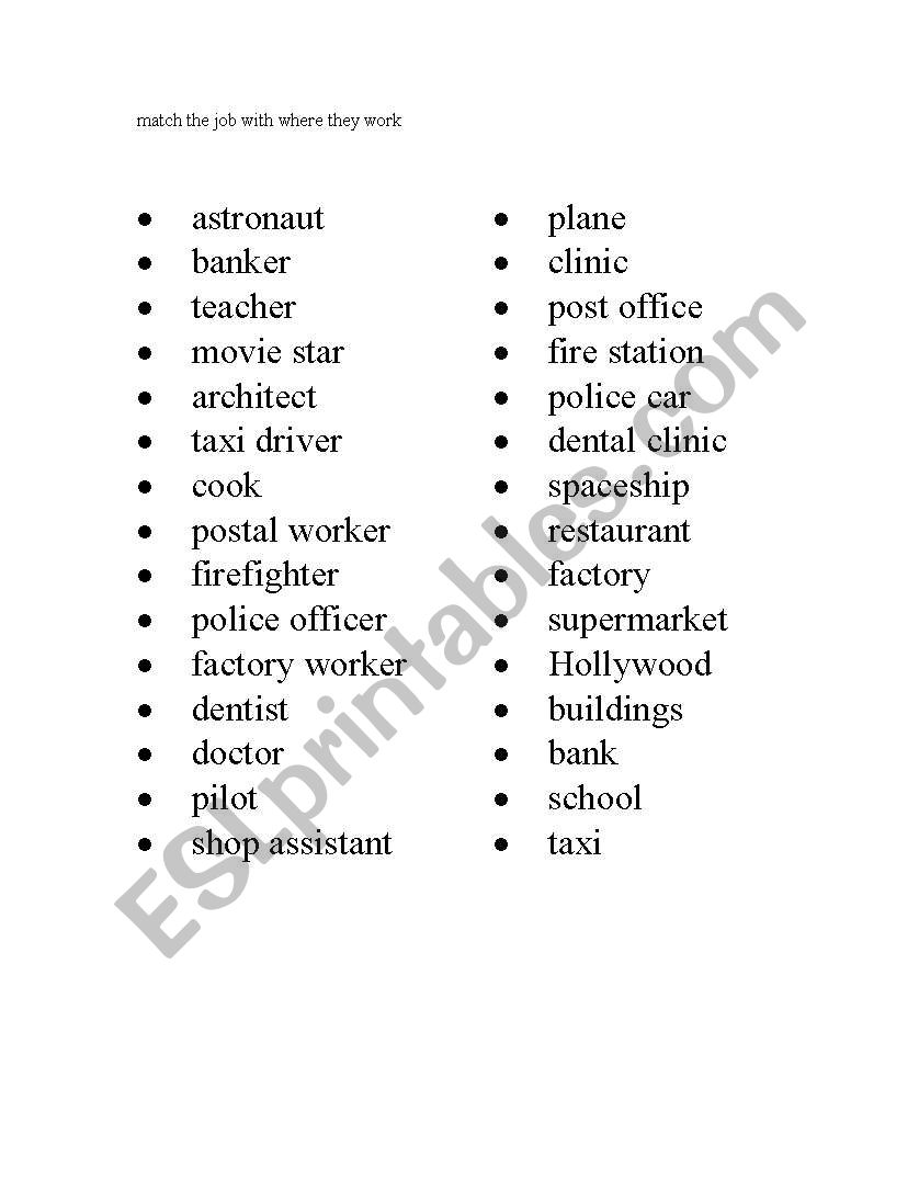 Job and location matching and unscramble