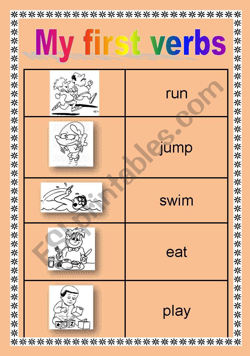 My first verbs worksheet