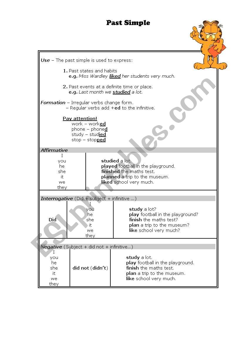 Past Simple worksheet