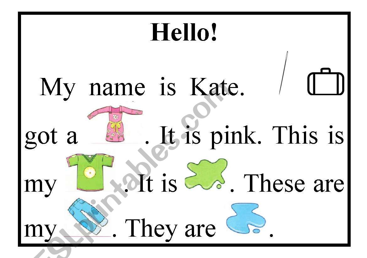 Clothes worksheet