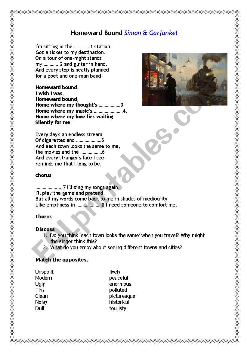 Homeward Bound worksheet