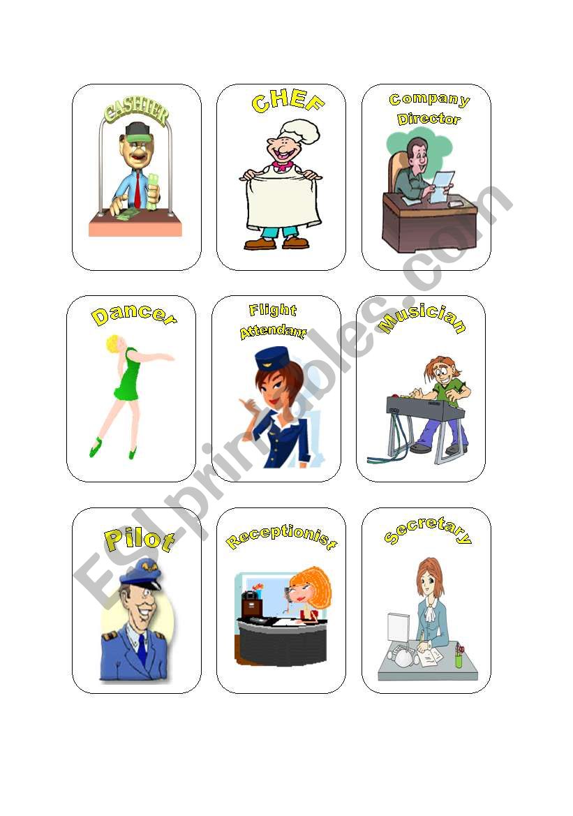 Job Cards Set #1 worksheet