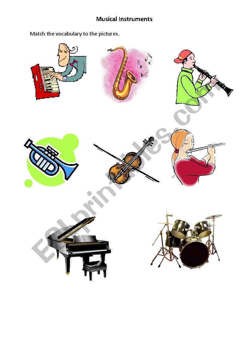 Musical Instruments worksheet