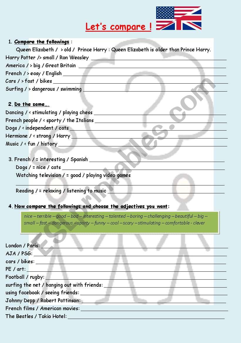 Lets Compare! worksheet