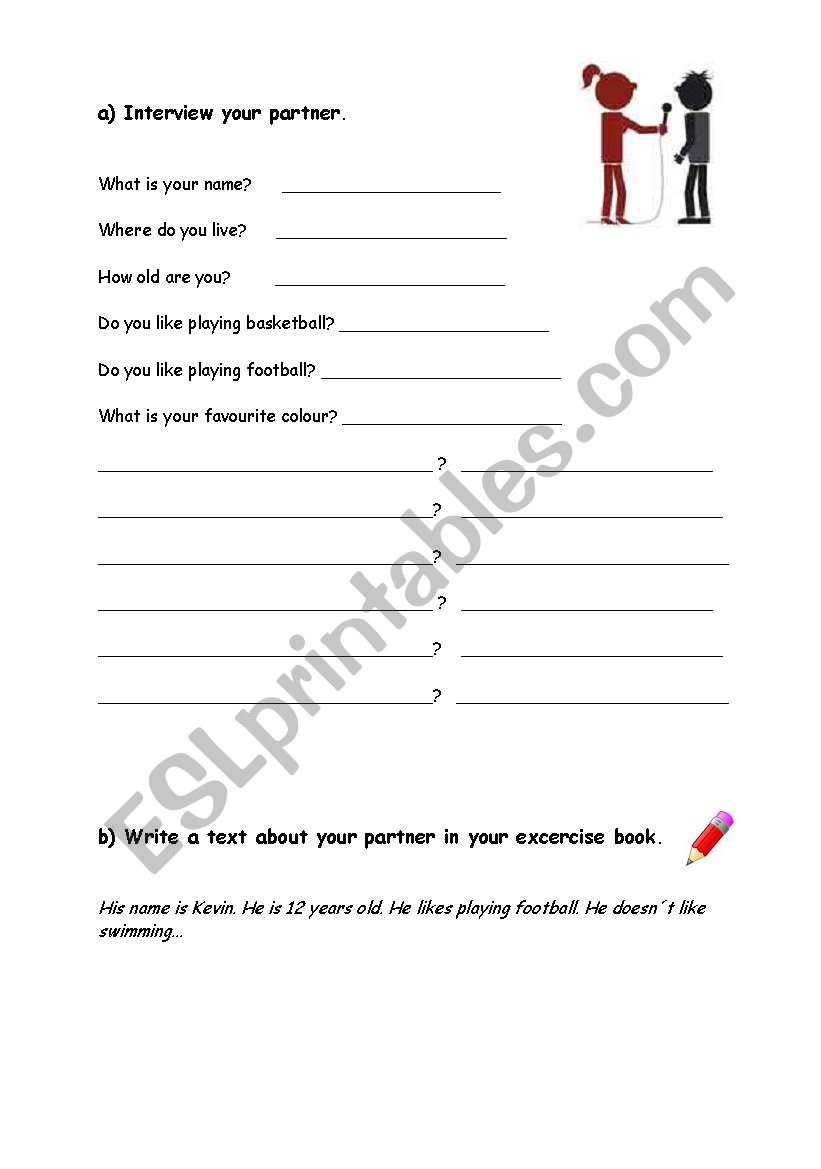 Interview Simple Present worksheet