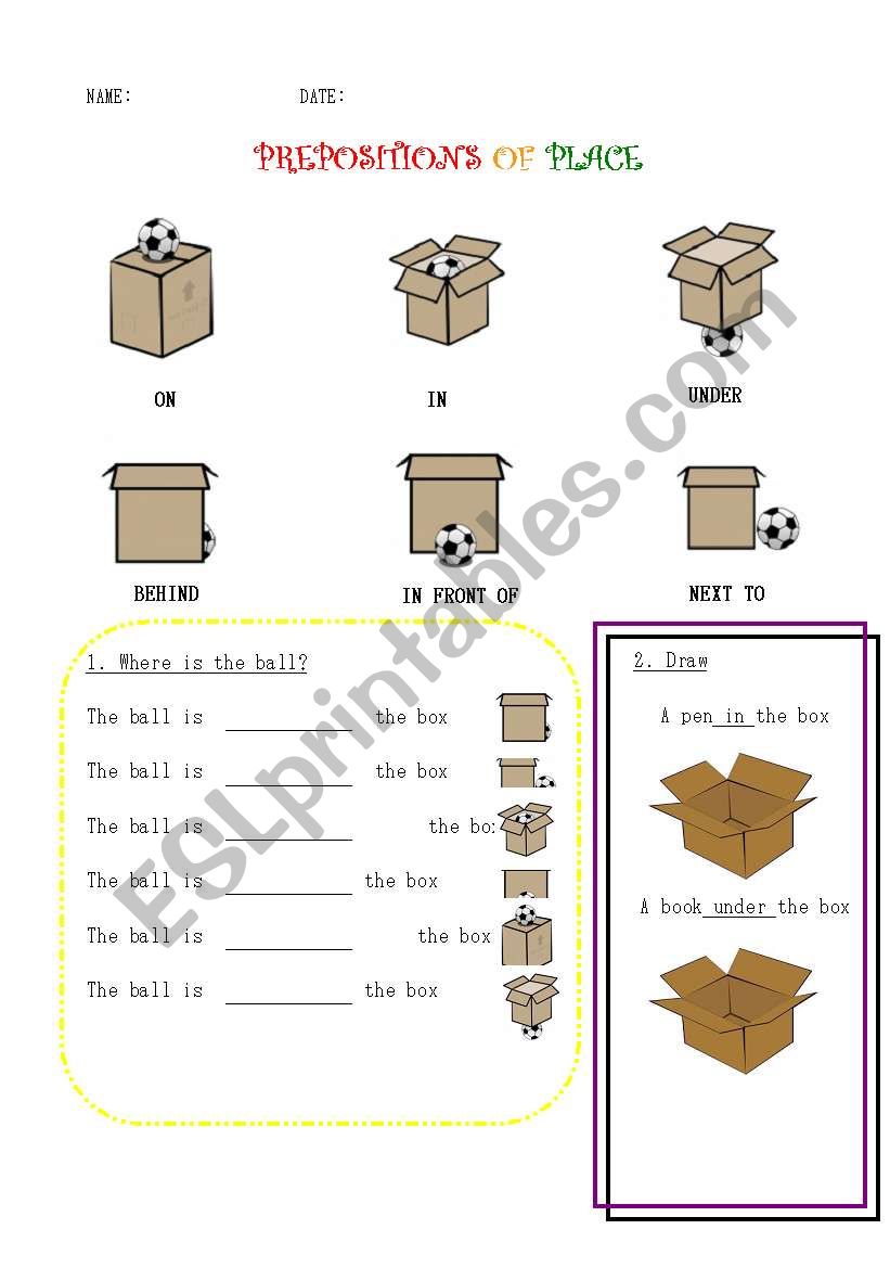 Wheres the ball? worksheet