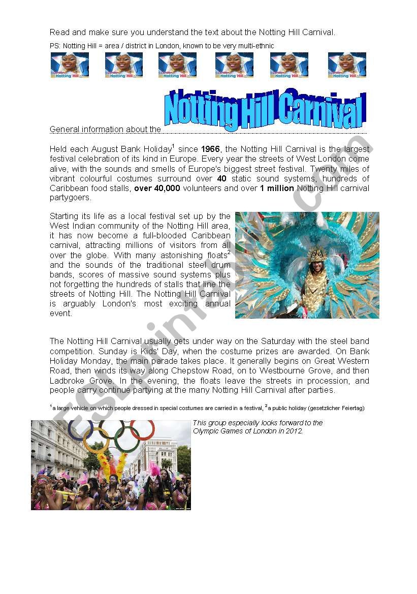 Notting Hill Carnival general information