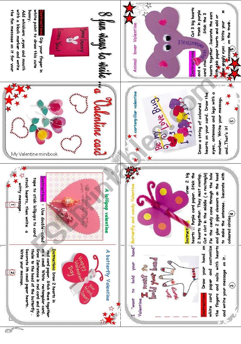 8 fun and easy ways to make a valentine card.
