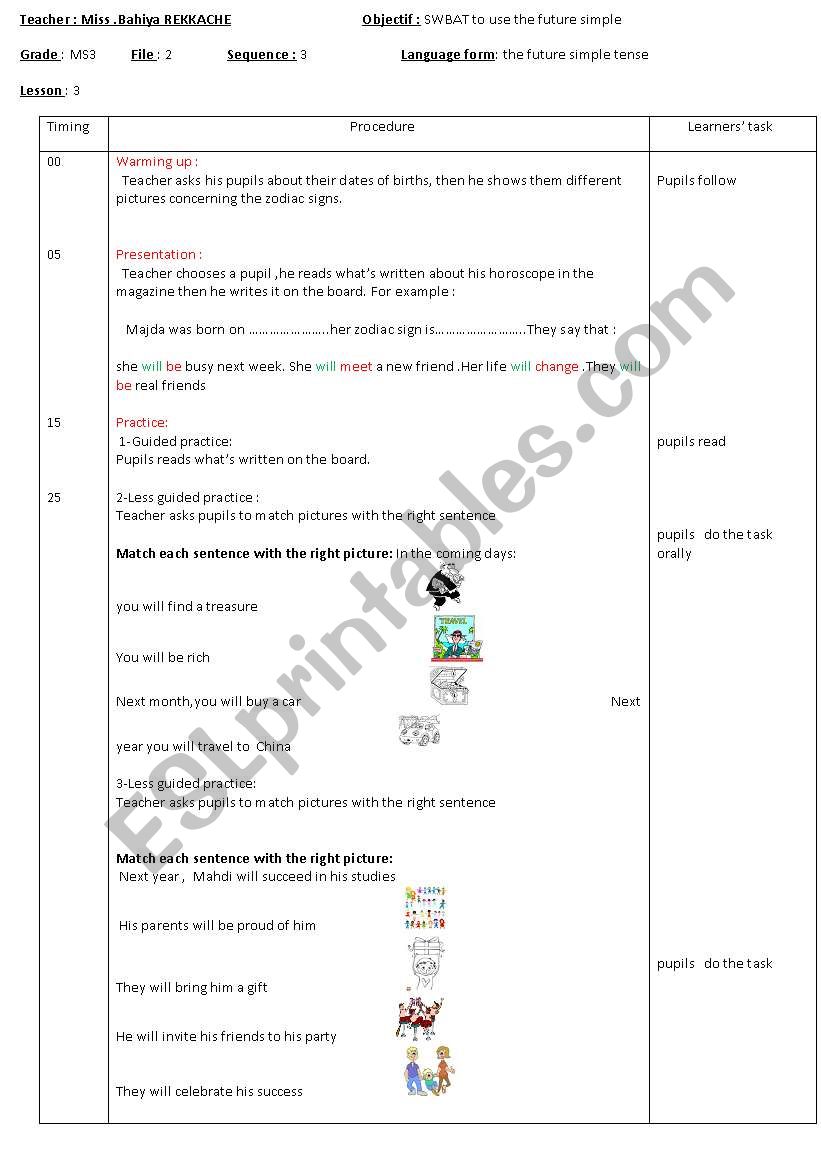 The future tense worksheet