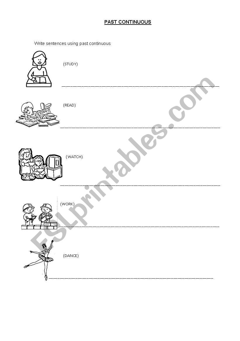 past continuous worksheet