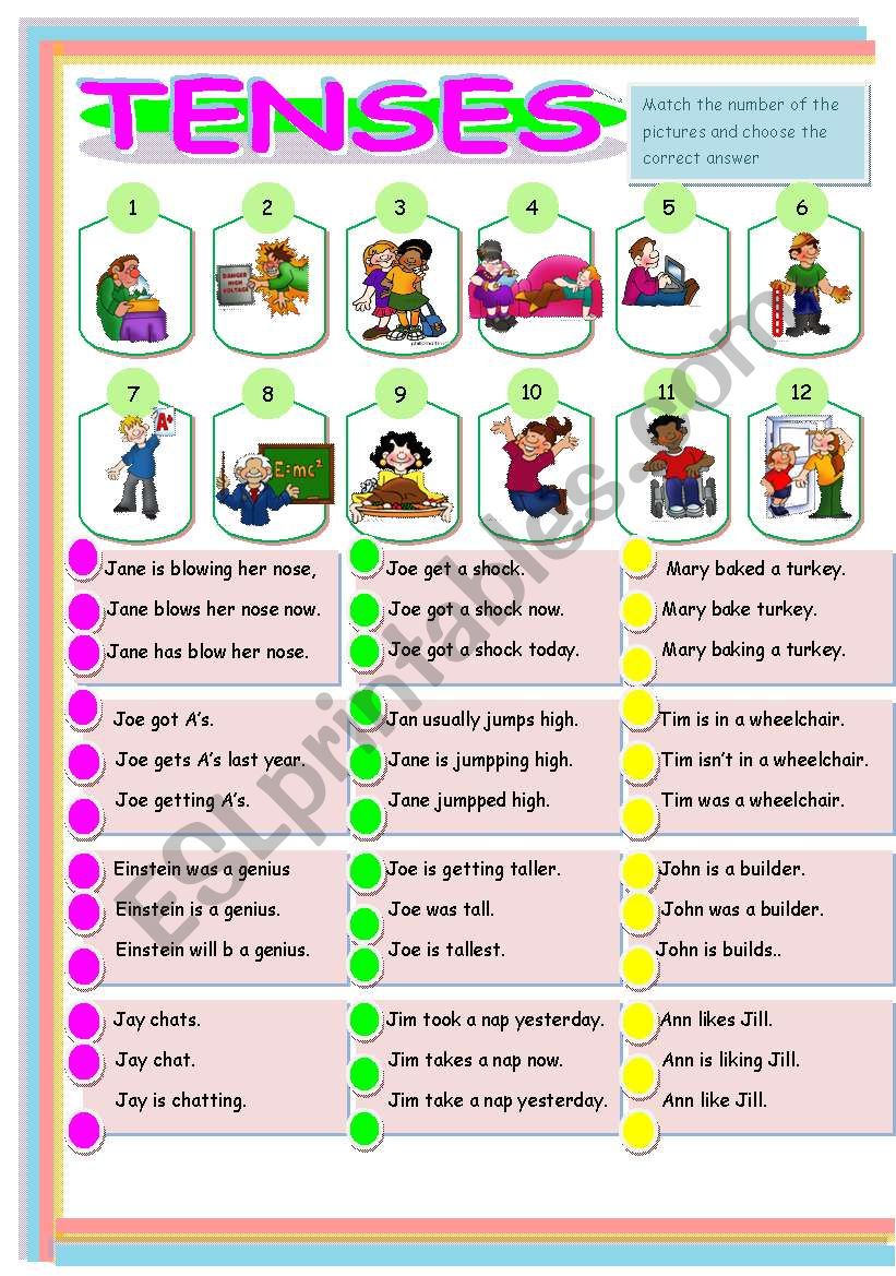 TENSES worksheet