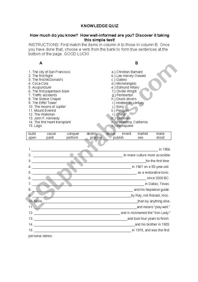 passive voice worksheet