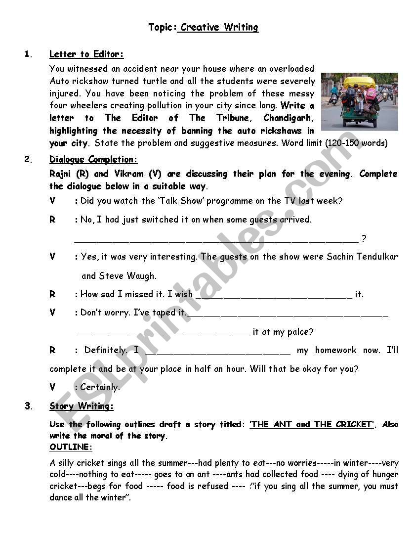 Writing Skills worksheet