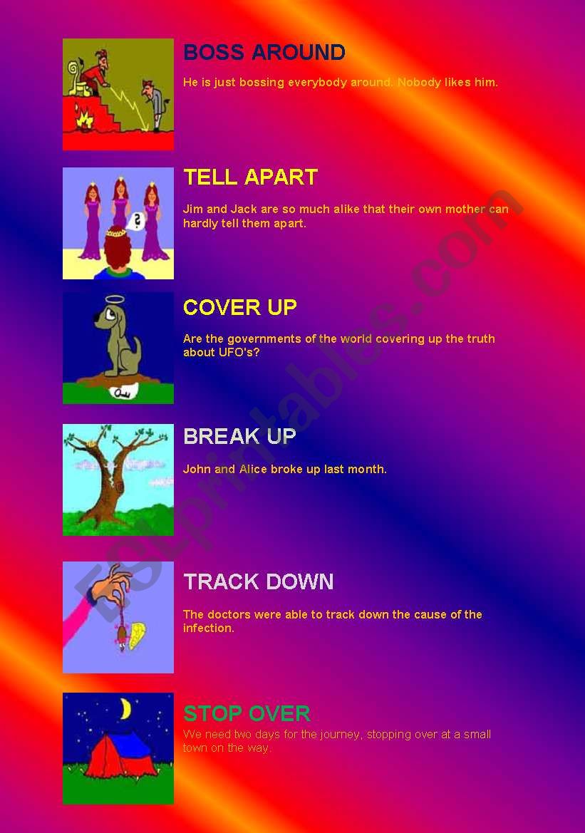 Phrasal verbs worksheet