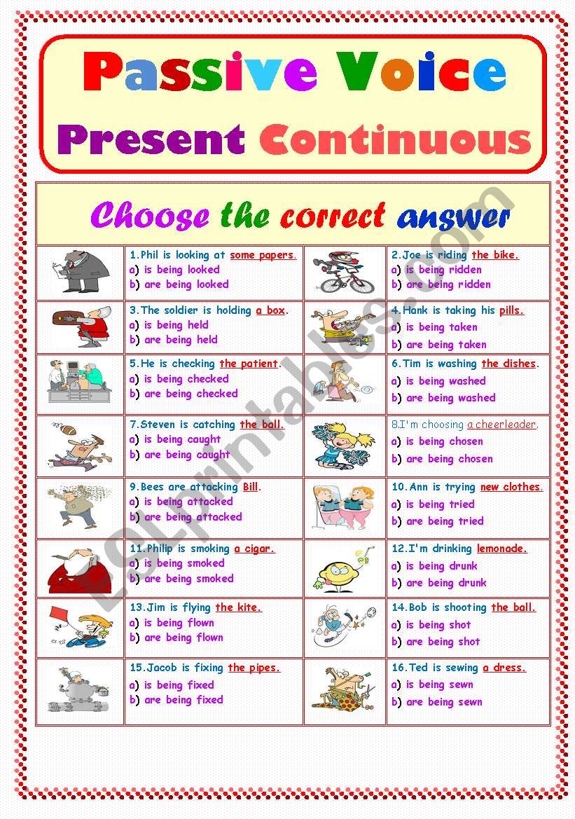 Passive All Tenses Exercises Pdf