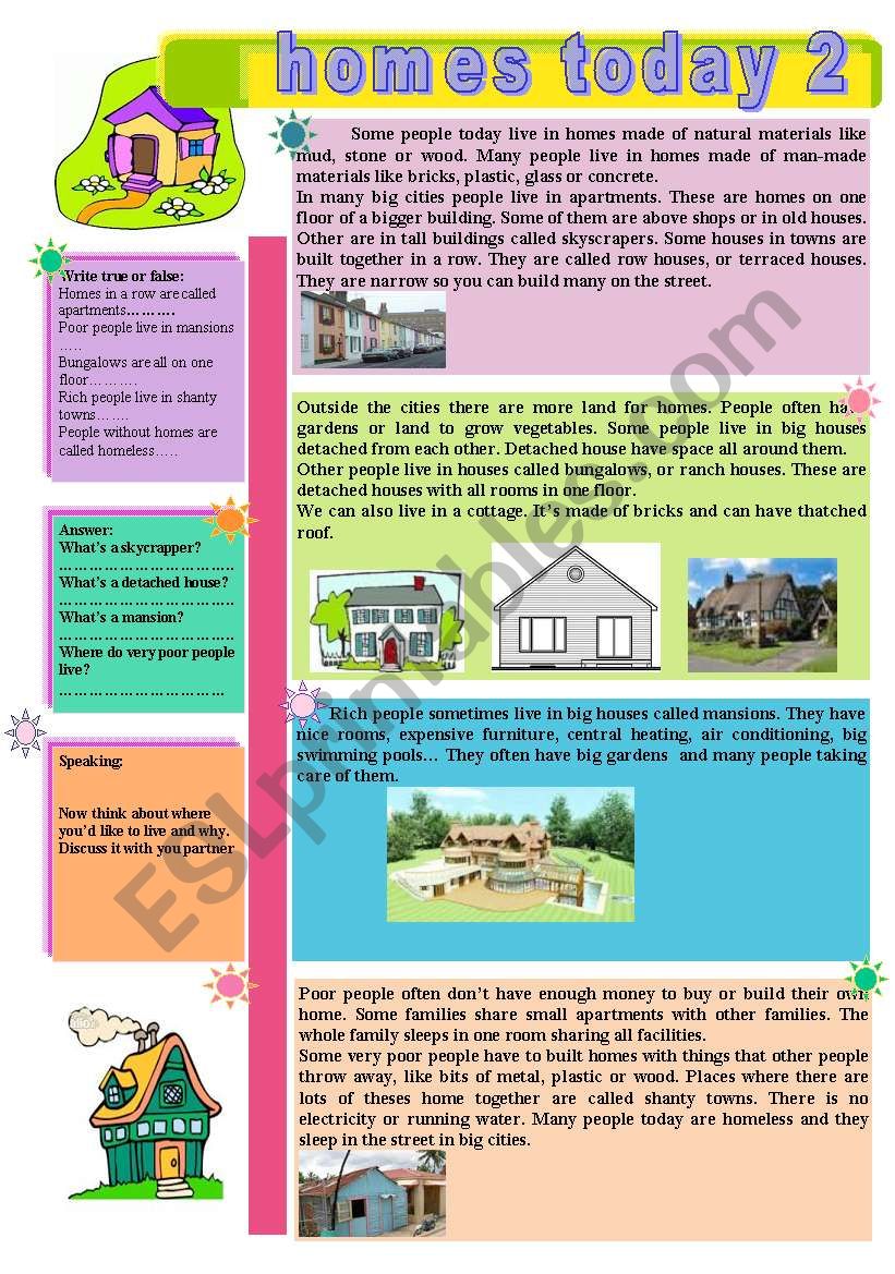 Homes today 2 worksheet