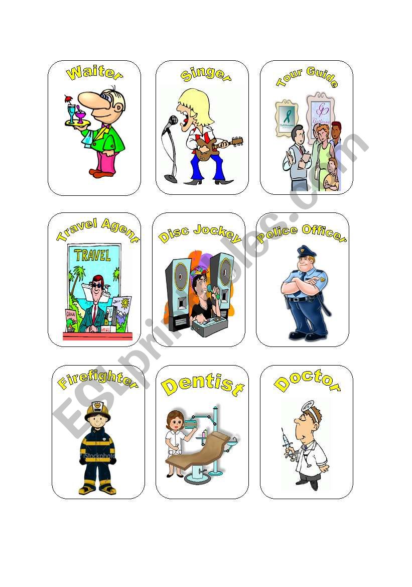 Job Cards set #2 worksheet