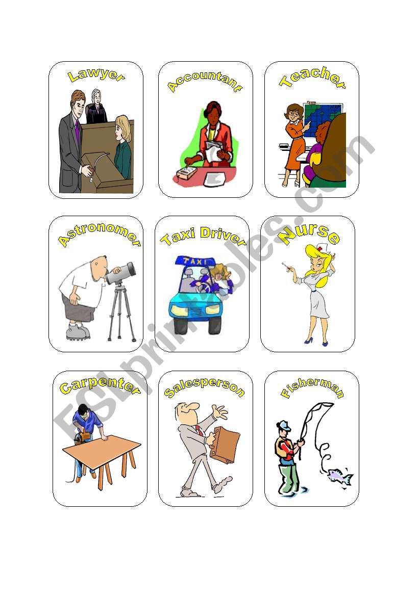 Job Cards Set #3 worksheet