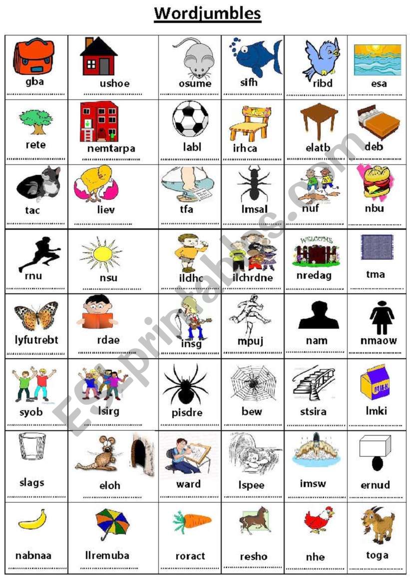 wordjumbles worksheet