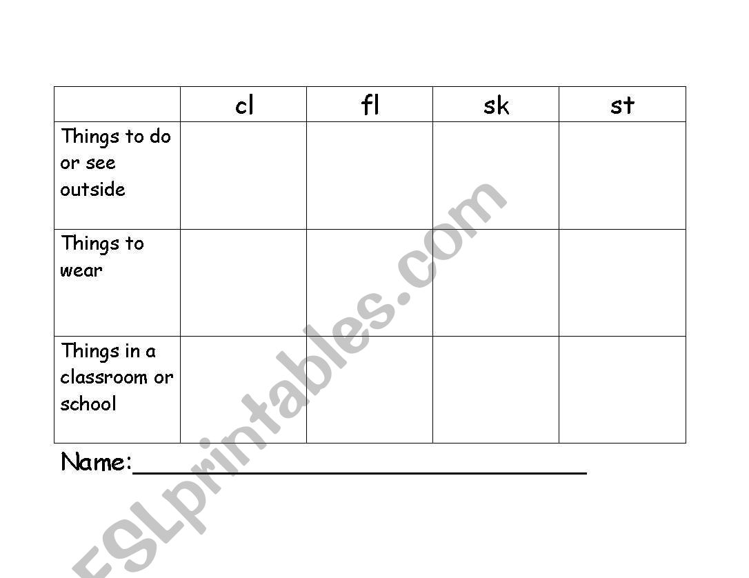 Blend WS worksheet