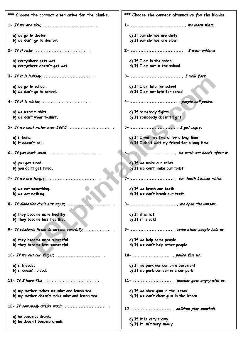 if clauses 0 type; 1 of 2 pages.