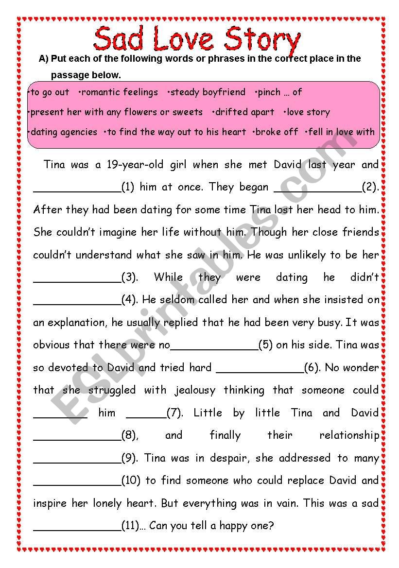 Sad Love Story - Esl Worksheet By Ladan22