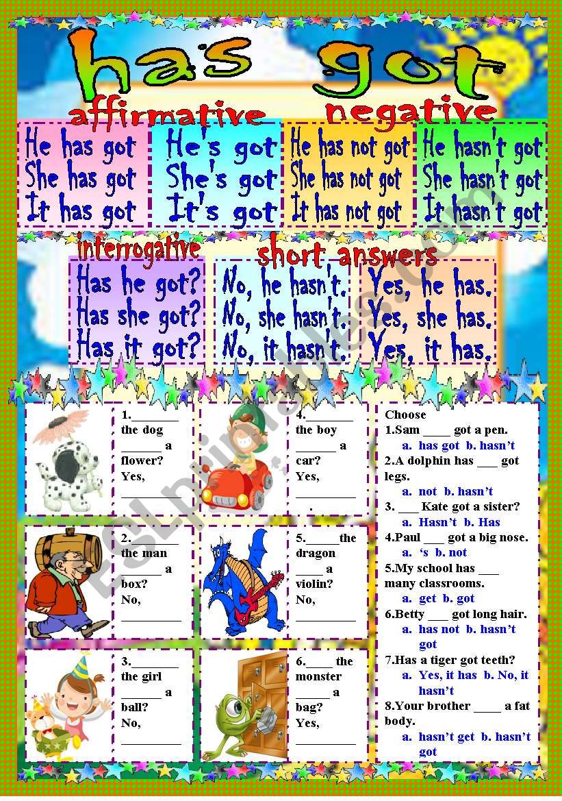 has got worksheet