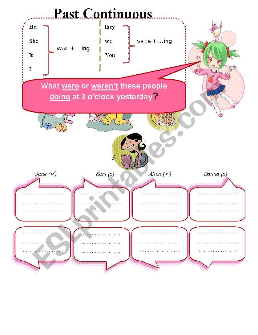 past continuous worksheet