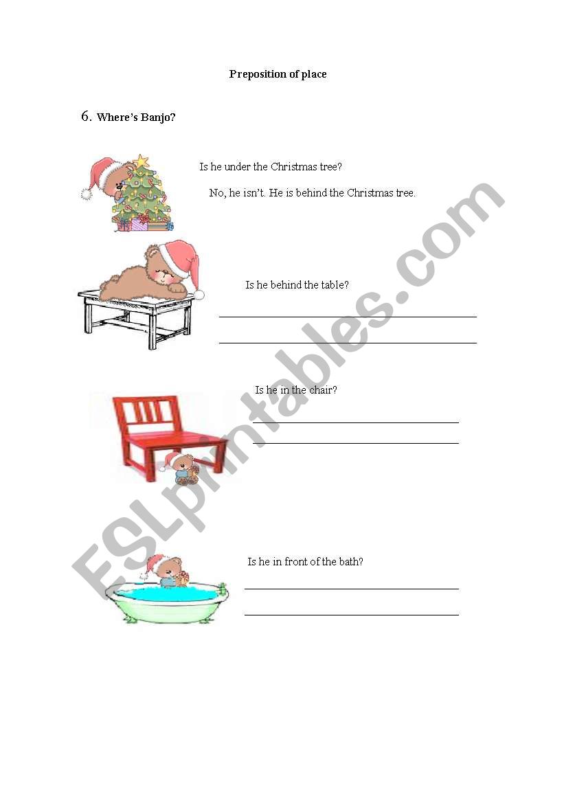 Wheres Banjo? worksheet