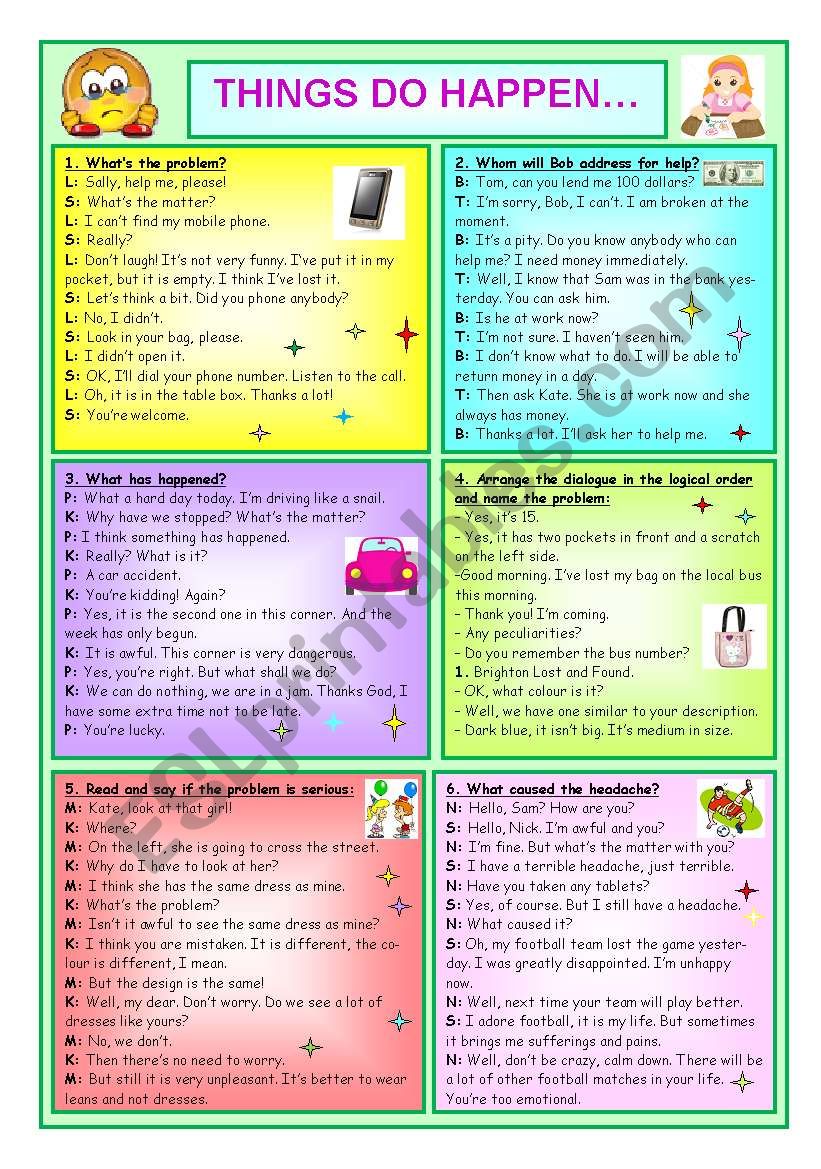 Things Do Happen worksheet