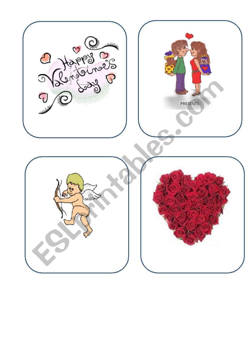 SAINT VALENTINE FLASHCARDS (2PAGES)