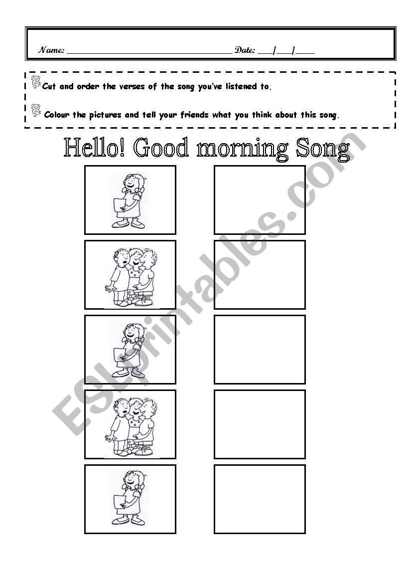 How are you today worksheet