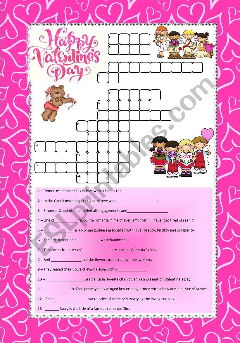 VALENTINES PUZZLE  worksheet