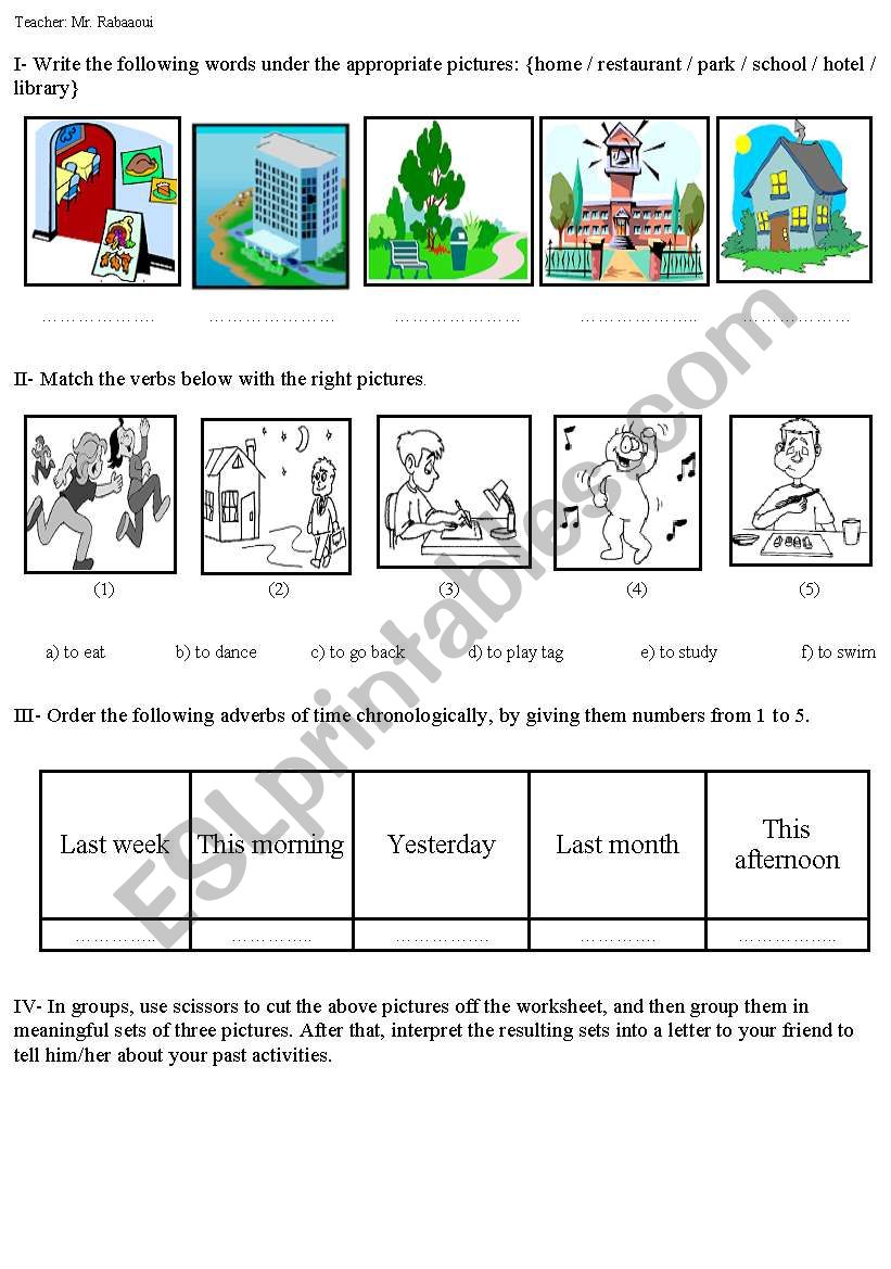 learn how to build past tense sentences