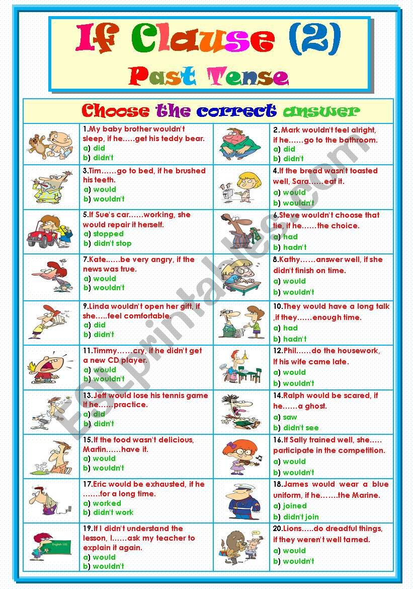 If Clause (2) Past Tense... worksheet