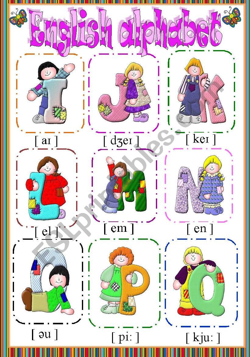 English alphabet part two worksheet