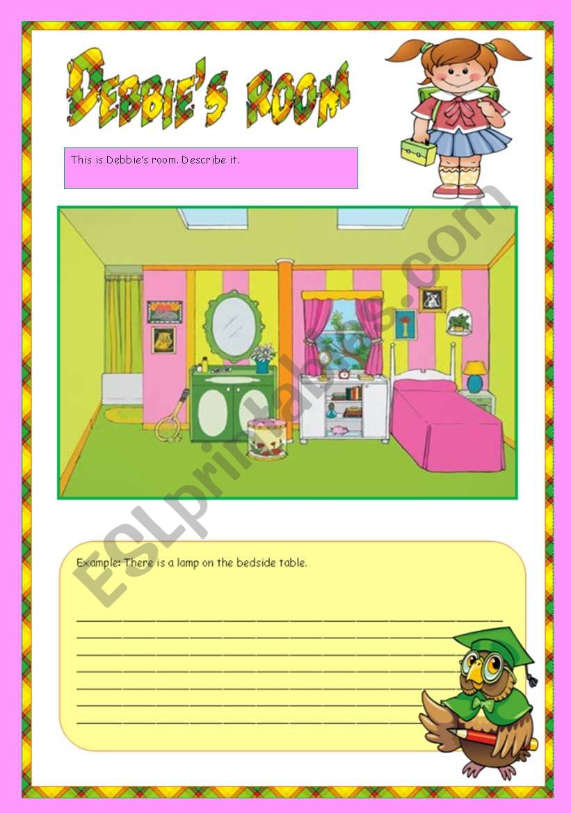 Debbies room  worksheet