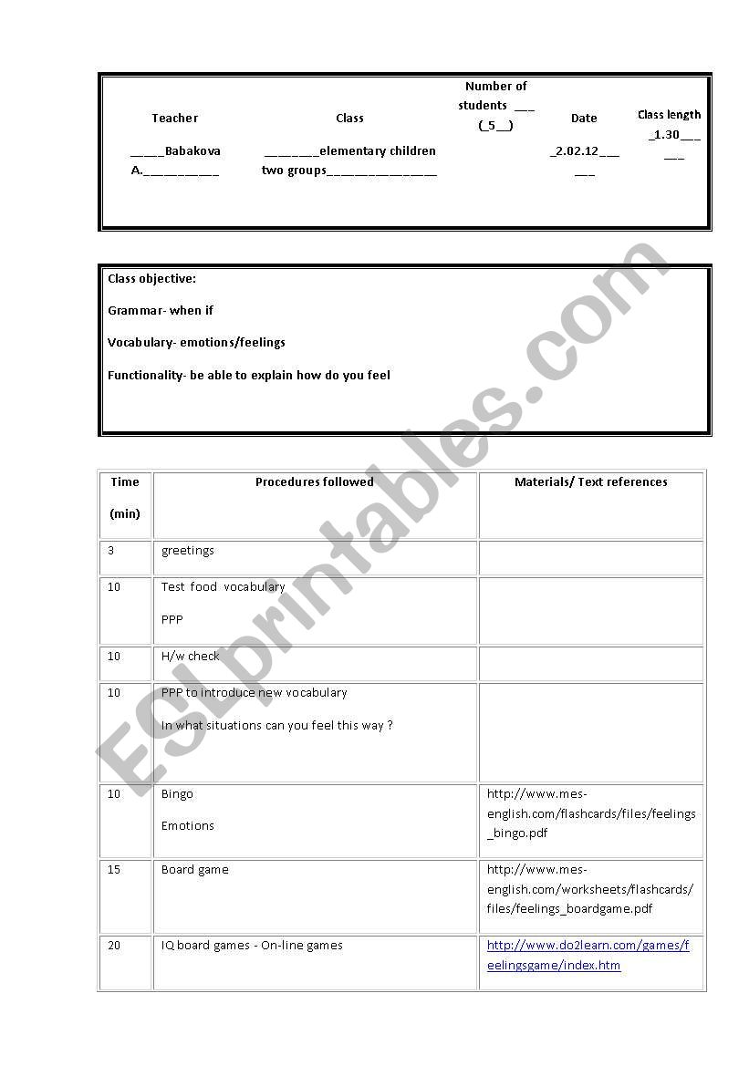 universal games worksheet