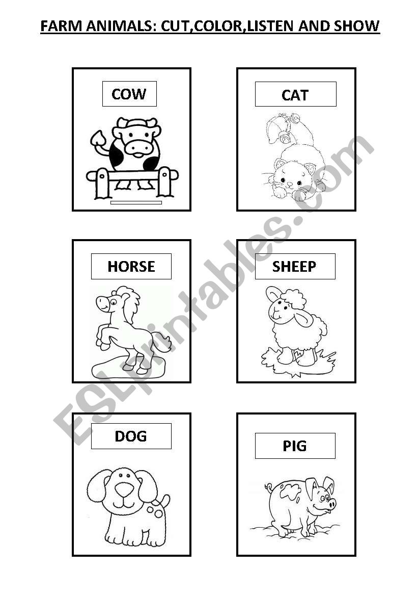 FARM ANIMALS  worksheet