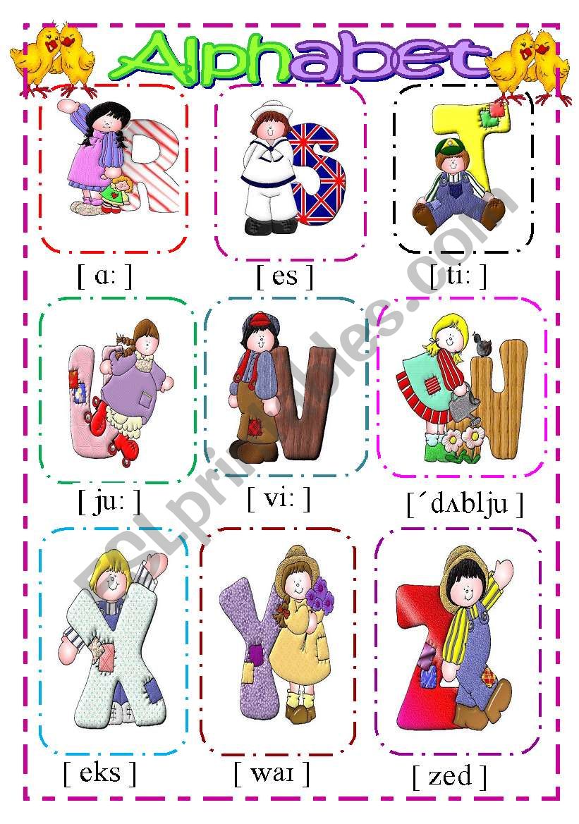 English alphabet part tthree worksheet