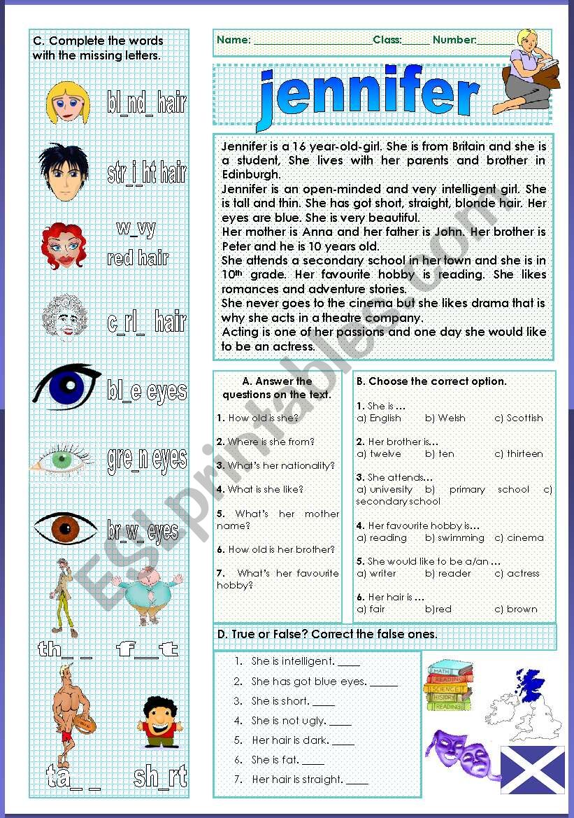 describing people (05.02.12) worksheet