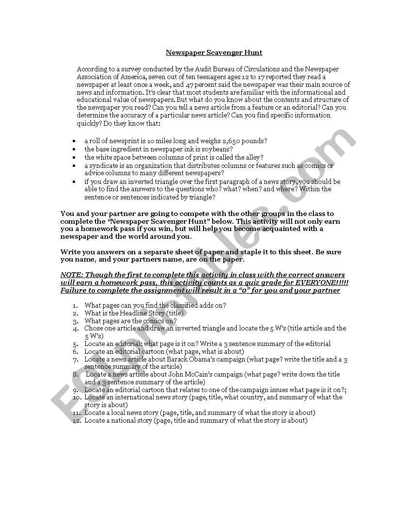 Create a NewsPaper worksheet