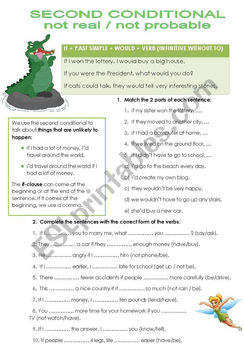 SECOND CONDITIONAL worksheet