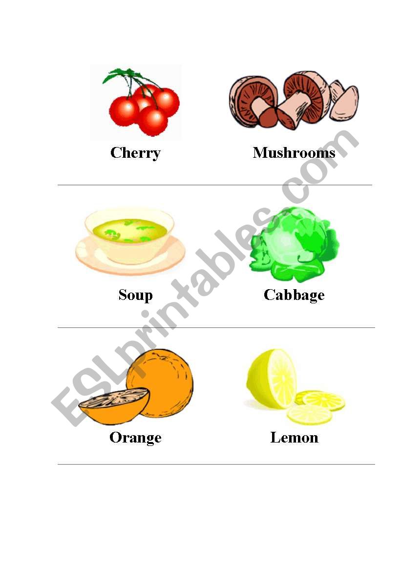 Food worksheet