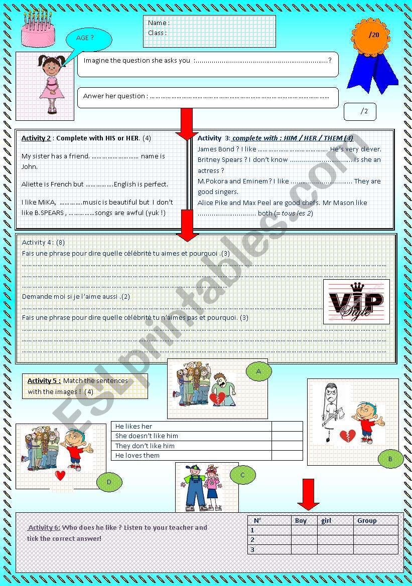 TEST  worksheet