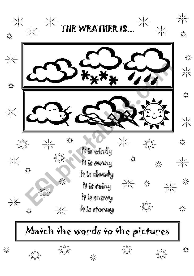 The weather is... worksheet