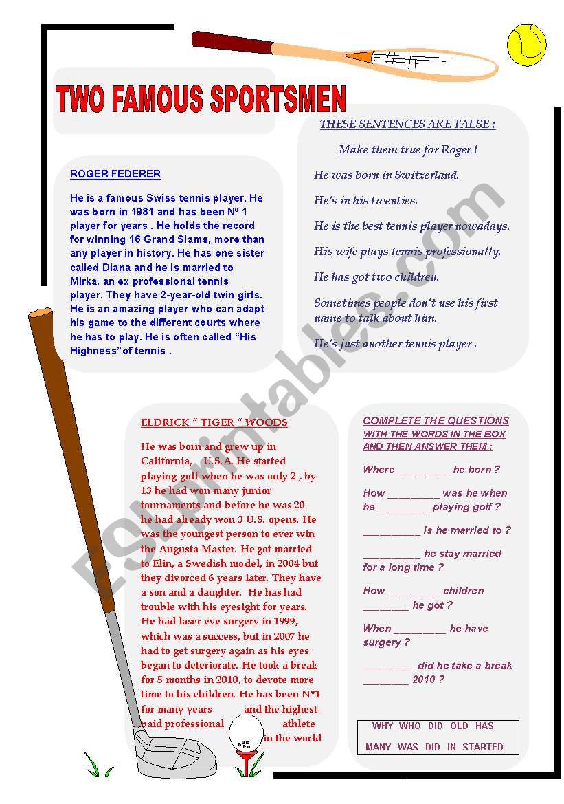 Reading Comprehension  worksheet