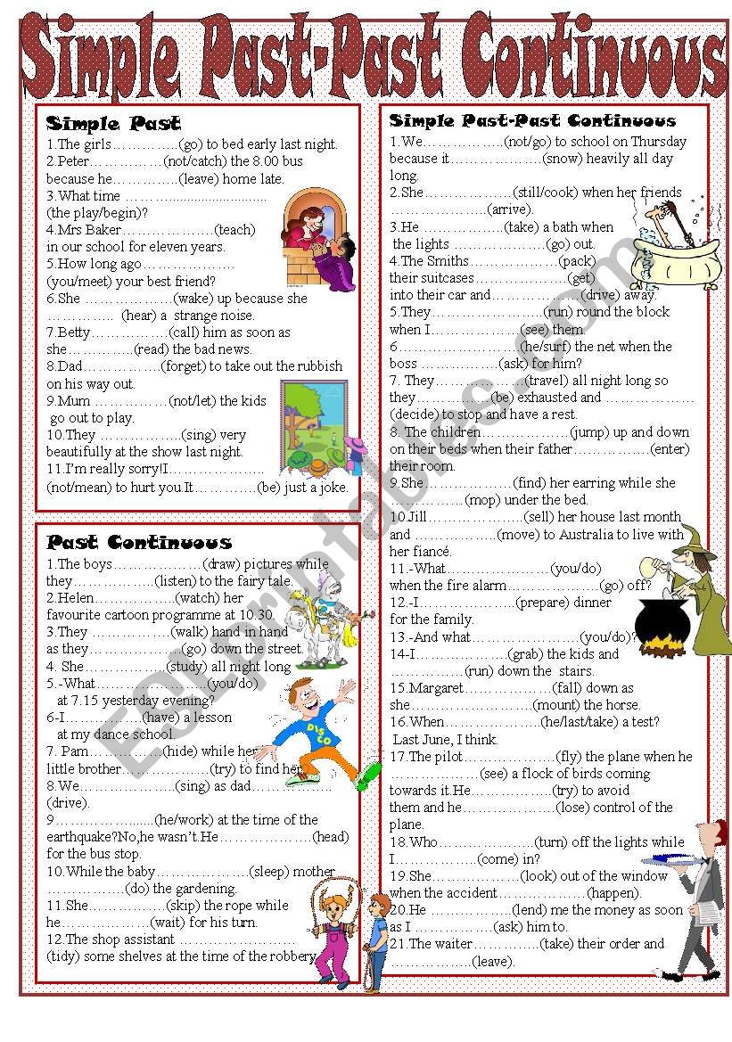 Simple Past-Past Continuous worksheet