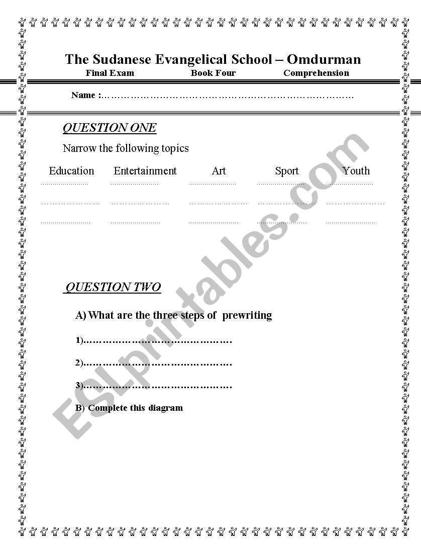 comprehension worksheet