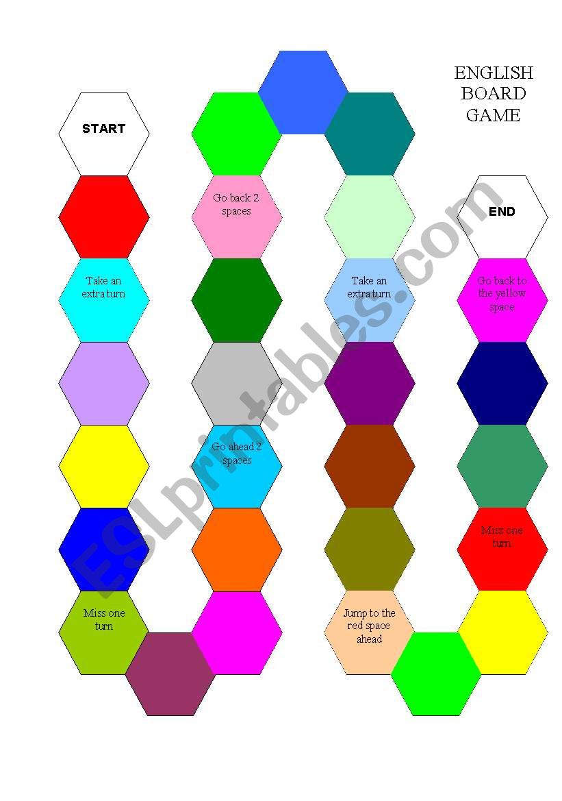 board game  worksheet